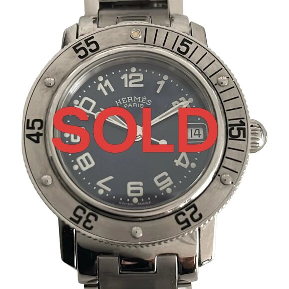 HERMES Clipper Diver Date,Clipper Diver Silver Wrist Watch 627-051425 - Picture 1 of 5